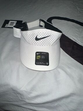 Nike White Perforated Swoosh Visor